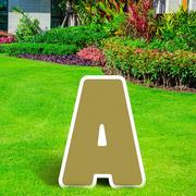 Gold Letter (A) Corrugated Plastic Yard Sign, 24in